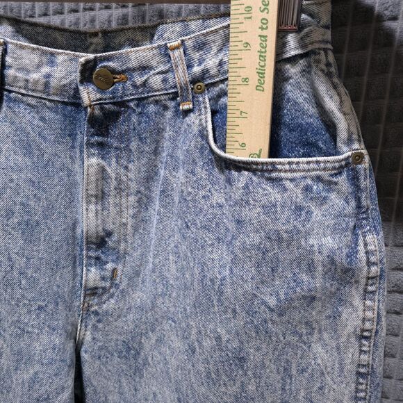 VTG Chic Acid Wash Jeans 18Avg 32x30 High Rise Baggy 80s 90s Y2K Mom Grunge Rock - Picture 7 of 16